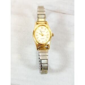 Vintage Advance Women's Quartz Watch Gold Tone Band 20mm Case- New Battery